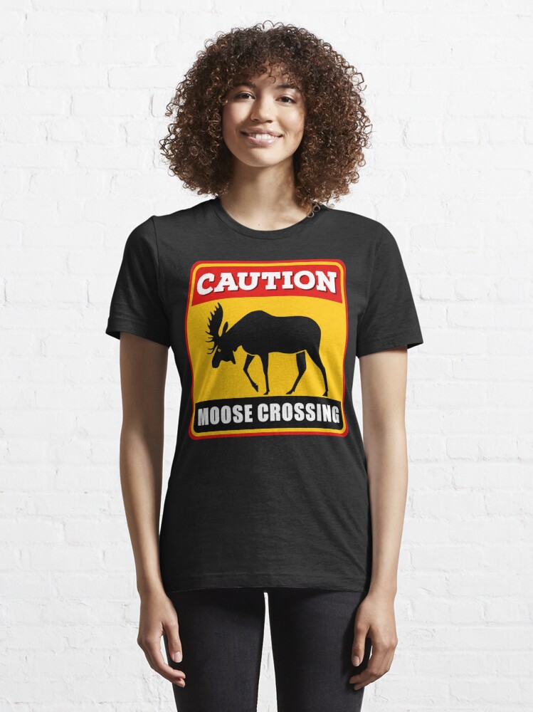 Caution, moose crossing' Women's Premium T-Shirt