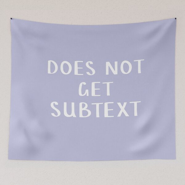 Item preview, Does not get subtext - white text on blue designed and sold by LittleBettyMakes.