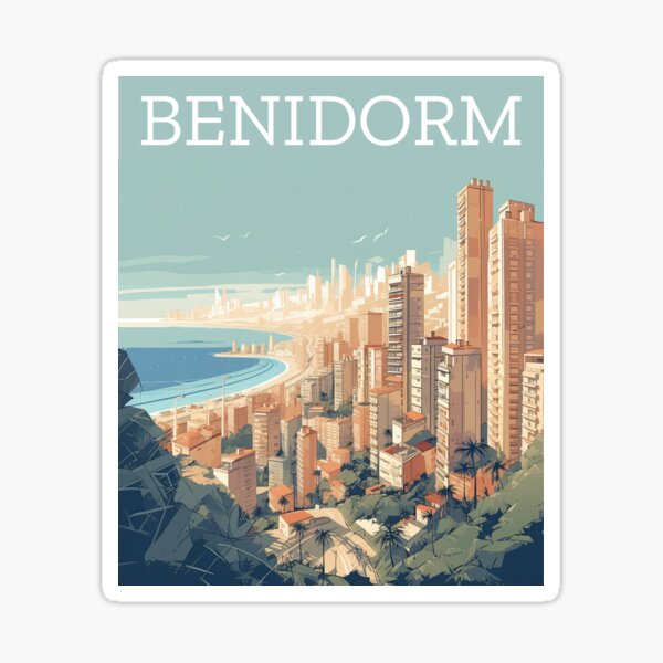 Item preview, Benidorm Spain with a view from the top designed and sold by TeePulseMania.