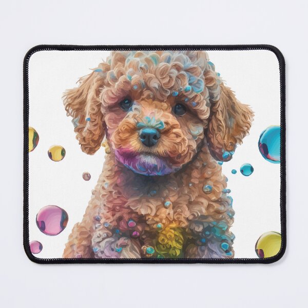 Item preview, A Cute Brown Cavapoo Puppy Sitting with Bubbles - Animals in Vibrant Color designed and sold by GVRDesign.