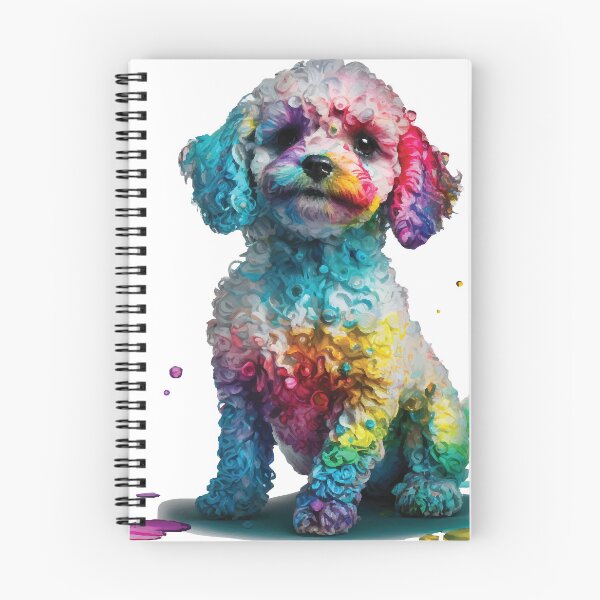 Artikelvorschau, Ein regenbogenfarbener goldener Cavapoo-Welpe - Tiere in leuchtenden Farben entworfen und verkauft von GVRDesign.
