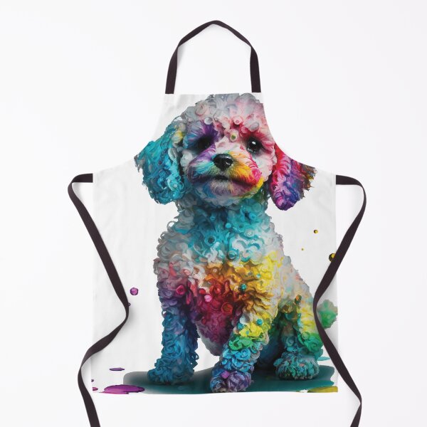 Artikelvorschau, Ein regenbogenfarbener goldener Cavapoo-Welpe - Tiere in leuchtenden Farben entworfen und verkauft von GVRDesign.