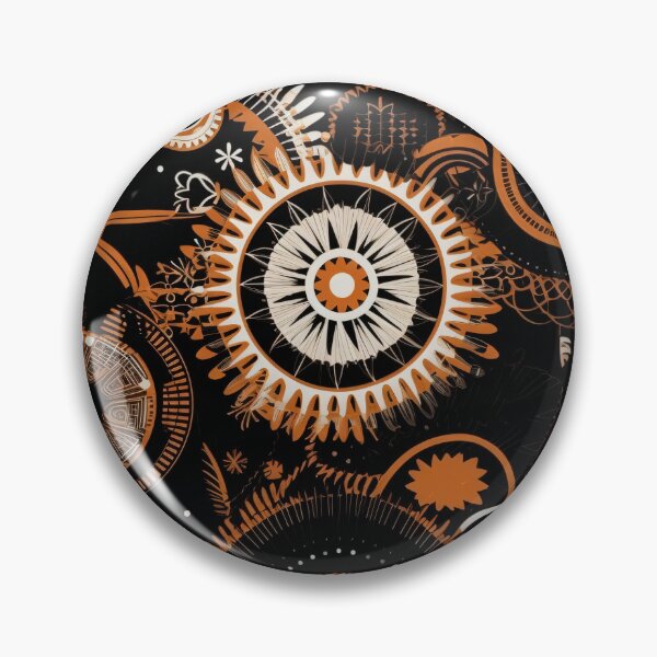 Item preview, Orange Geometric Sprockets Pattern designed and sold by Juuskus.