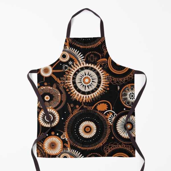 Item preview, Orange Geometric Sprockets Pattern designed and sold by Juuskus.