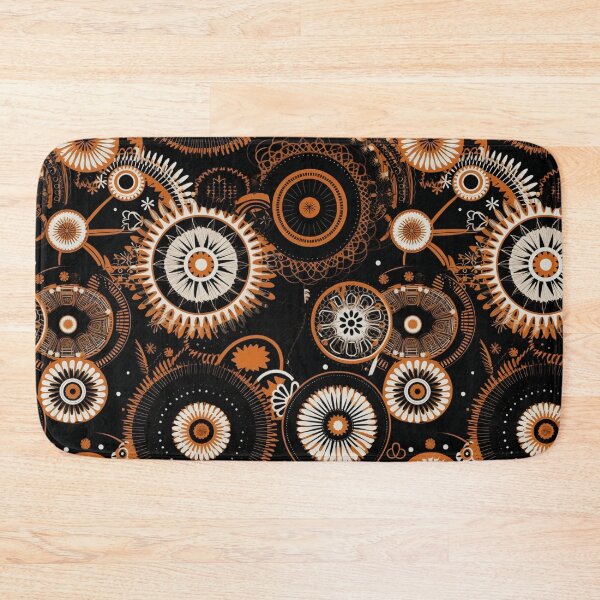 Item preview, Orange Geometric Sprockets Pattern designed and sold by Juuskus.