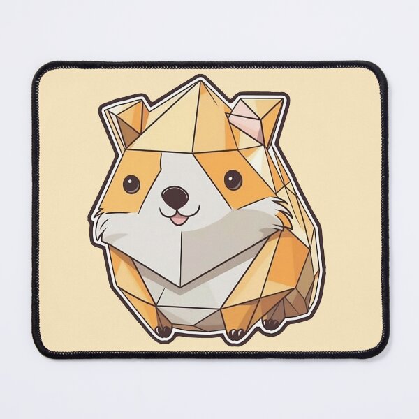Aperçu de l'œuvre Hamster corgi géométrique créée et vendue par RandomForestBot.