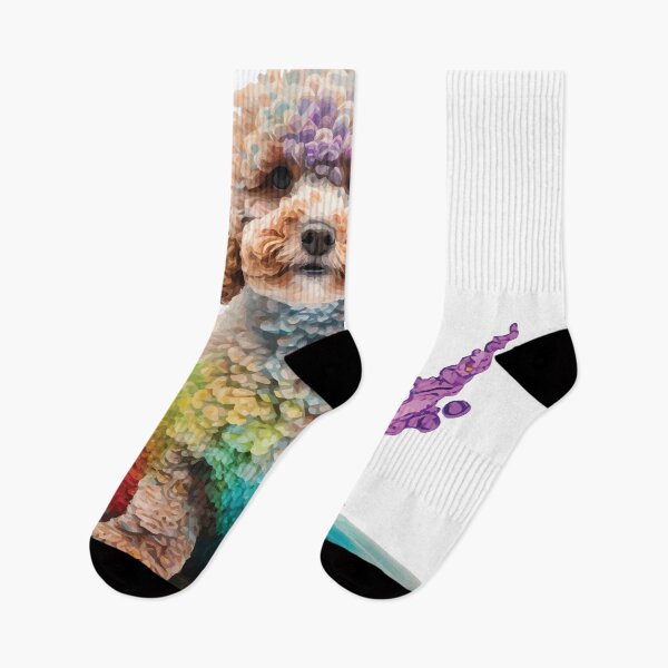 Item preview, A Cute Cavapoo Puppy Sitting - Animals in Vibrant Color designed and sold by GVRDesign.