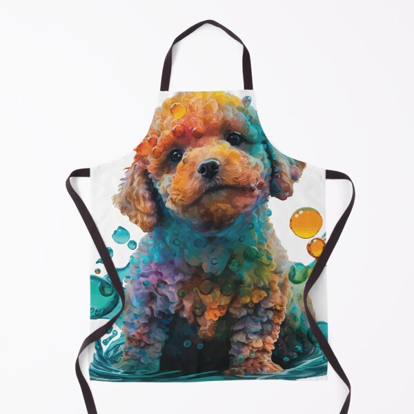 Artikelvorschau, Ein brauner Cavapoo sitzt im Wasser - Tiere in leuchtenden Farben entworfen und verkauft von GVRDesign.
