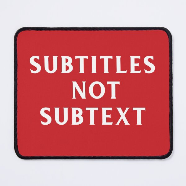 Item preview, Subtitles not subtext - white text on red designed and sold by LittleBettyMakes.