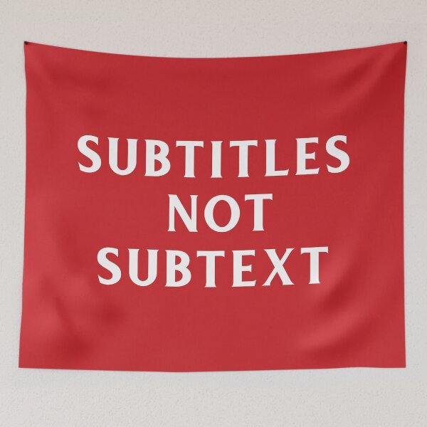 Item preview, Subtitles not subtext - white text on red designed and sold by LittleBettyMakes.