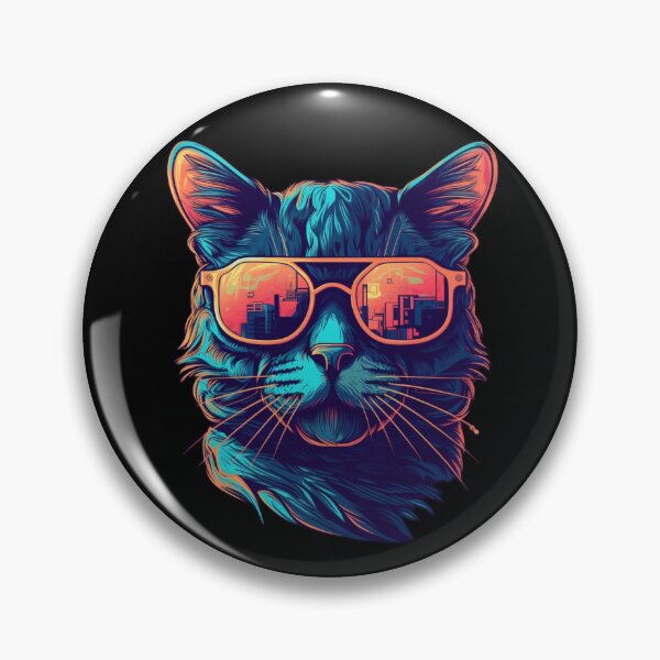 Item preview, Vaporwave Cat with Glasses designed and sold by LukeAiWalker.