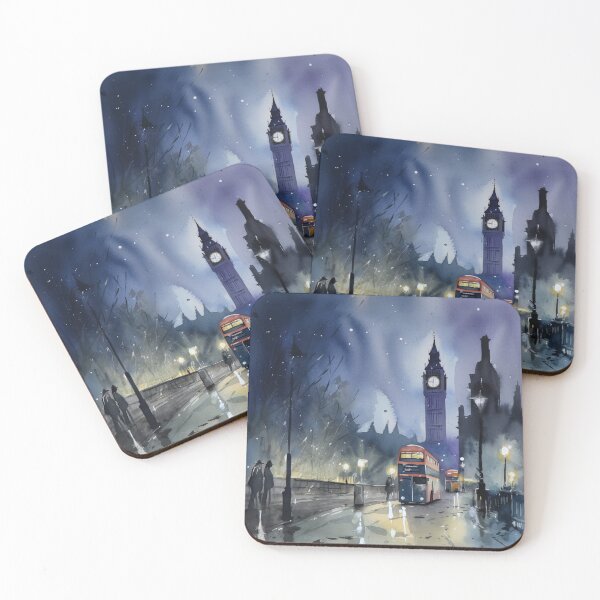 Item preview, London watercolor painting art designed and sold by Simone Davino.