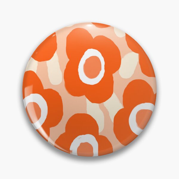 Item preview, Vivid Dutch Flowers Field in Orange and Peach designed and sold by Deutschic.