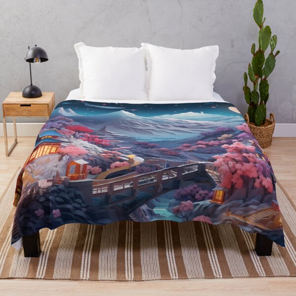 Item preview, The most rural Japan in a beautiful full moon landscape designed and sold by SingularityGeek.