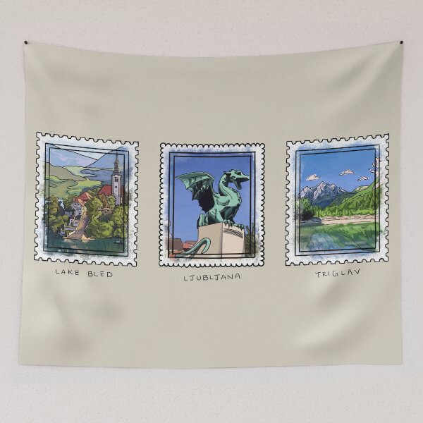 Item preview, Slovenian Attractions Stamps designed and sold by kaleap192.