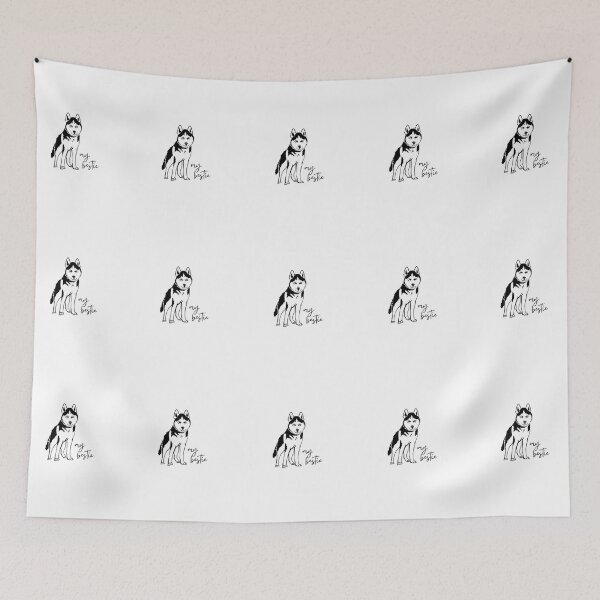 Item preview, My Bestie Siberian Husky Dog Drawing designed and sold by CarleLS.
