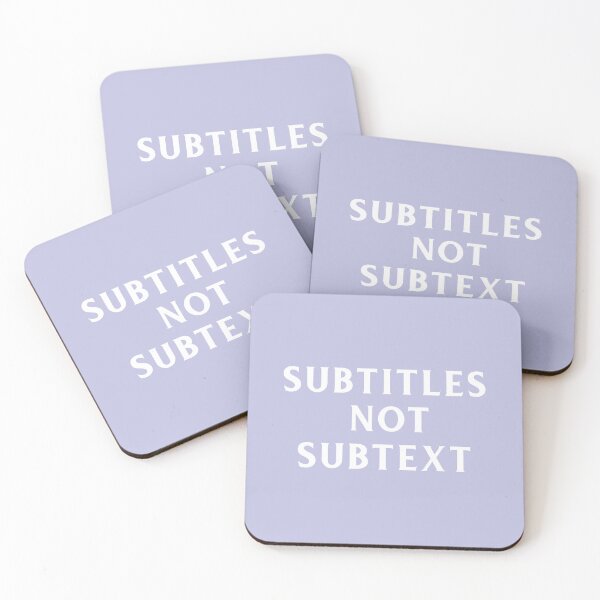 Item preview, Subtitles not subtext - white text on blue designed and sold by LittleBettyMakes.