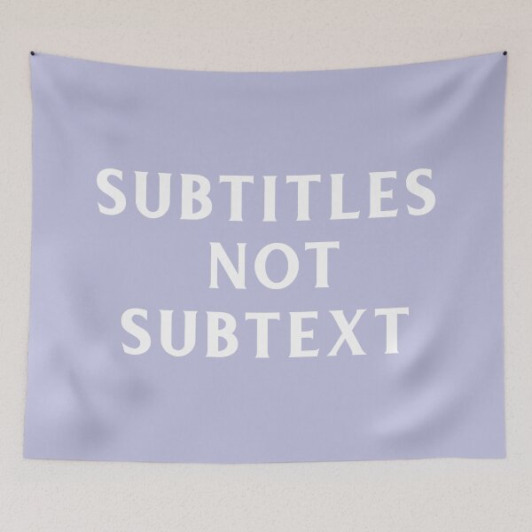 Item preview, Subtitles not subtext - white text on blue designed and sold by LittleBettyMakes.