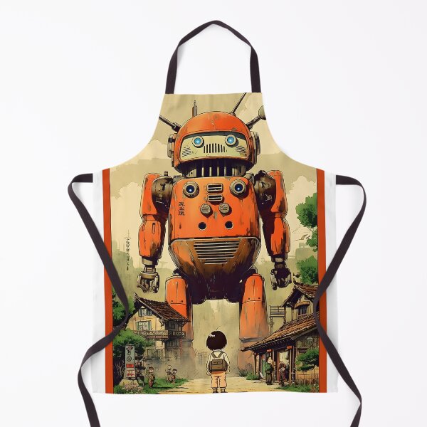Aperçu de l'œuvre Robot géant de style japonais | Ghibli créée et vendue par StickeryPickery.