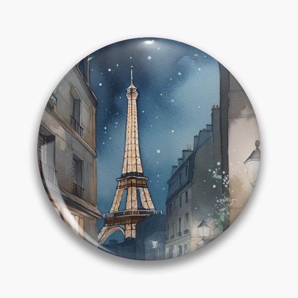 Item preview, Paris watercolor painting art designed and sold by Simone Davino.