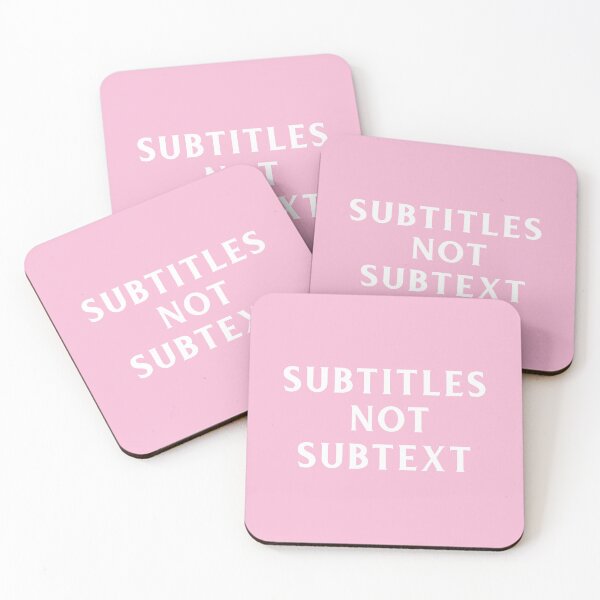 Item preview, Subtitles not subtext - white text on pink designed and sold by LittleBettyMakes.