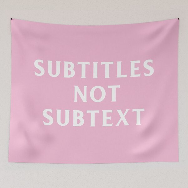 Item preview, Subtitles not subtext - white text on pink designed and sold by LittleBettyMakes.