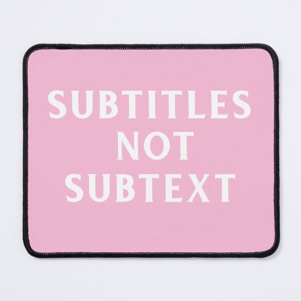 Item preview, Subtitles not subtext - white text on pink designed and sold by LittleBettyMakes.