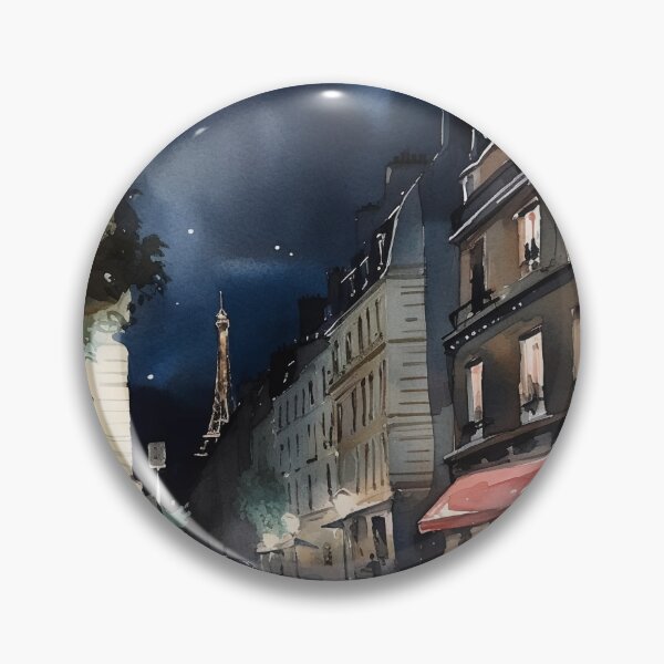 Item preview, Paris watercolor painting art designed and sold by Simone Davino.
