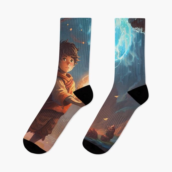 Item preview, Young wizard holding a ball of magical energy illuminating his face at the entrance of a cave designed and sold by SingularityGeek.