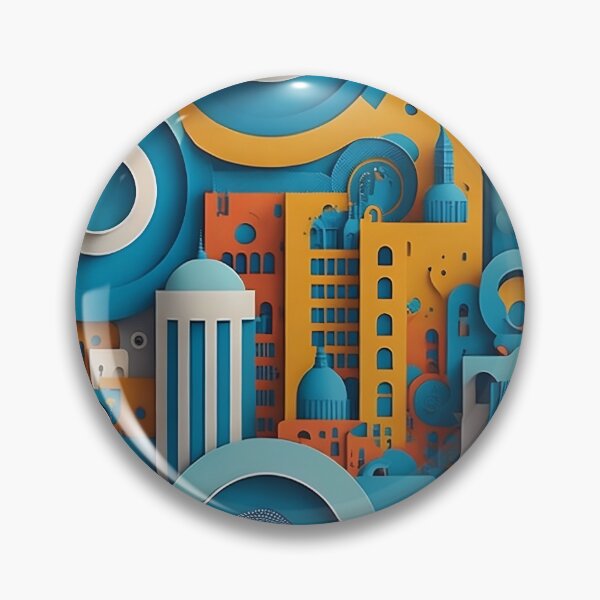 Item preview, Futuristic cityscape repeating pattern designed and sold by Gary Gable.