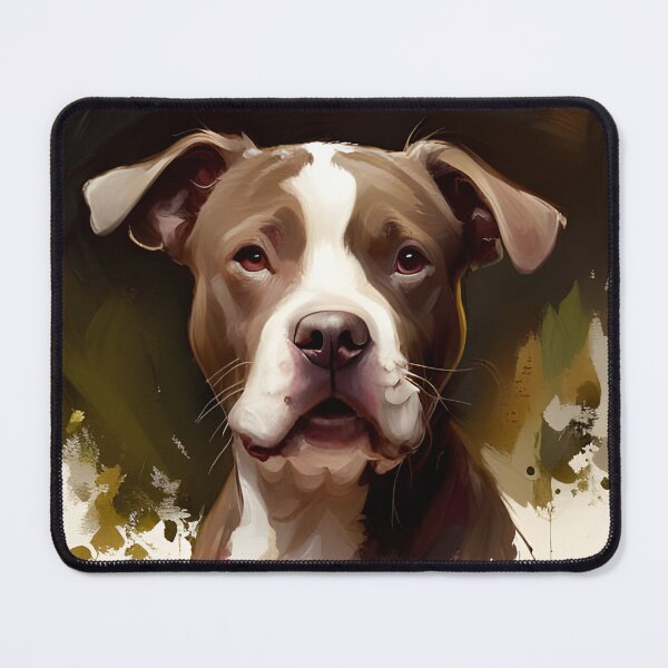 Item preview, Pit bull portrait painting designed and sold by ebrawne.