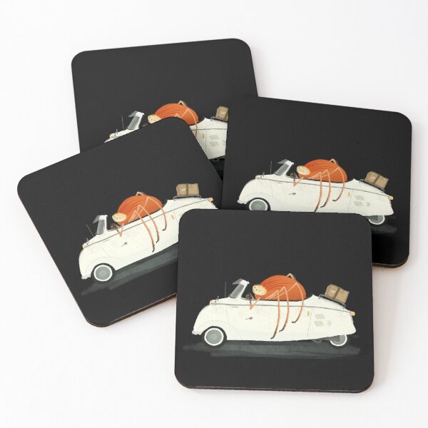 Item preview, Spider in a Messerschmitt KR200 designed and sold by Katherine Quinn Illustration.