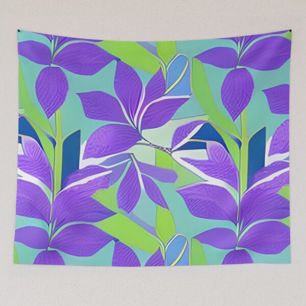 Item preview, Abstract Wisteria on Blue designed and sold by calibrit.