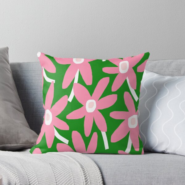 Item preview, Iconic Modern Finnish Wildflowers in Pink and Green designed and sold by Deutschic.