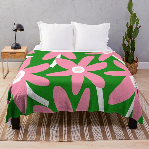 Item preview, Iconic Modern Finnish Wildflowers in Pink and Green designed and sold by Deutschic.