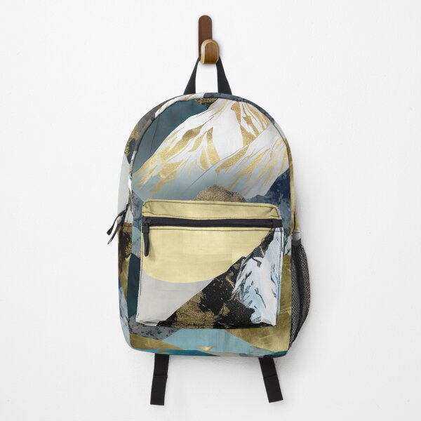 Item preview, Teal Yellow Mountains Landscape Collage designed and sold by Michael Bollin.