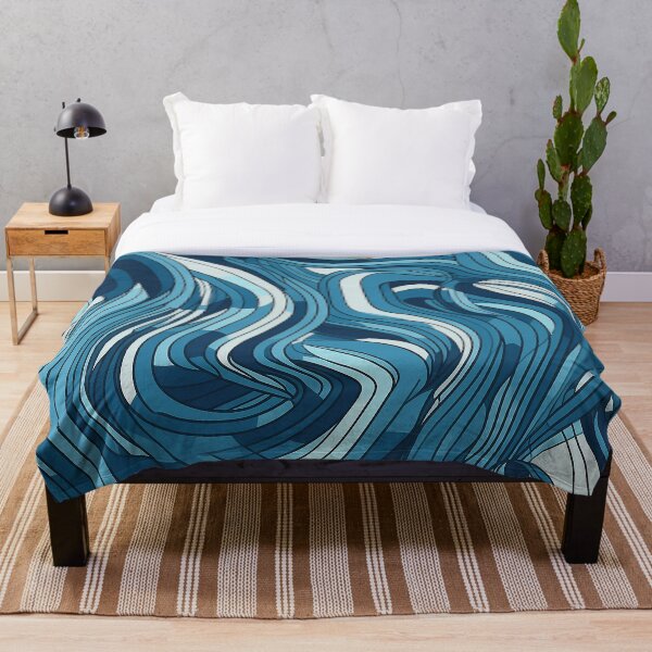 Item preview, Blue Modern Abstract Lines designed and sold by M2JRA.