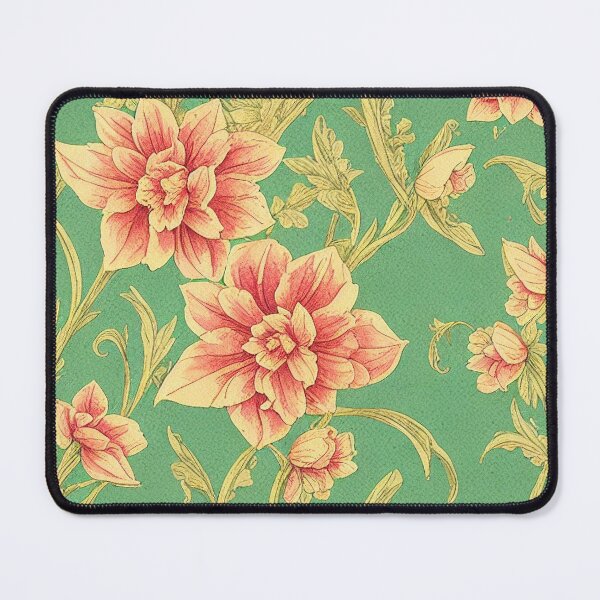 Item preview, Pink Daffodils vintage paper ephemera collage art designed and sold by Atomura.