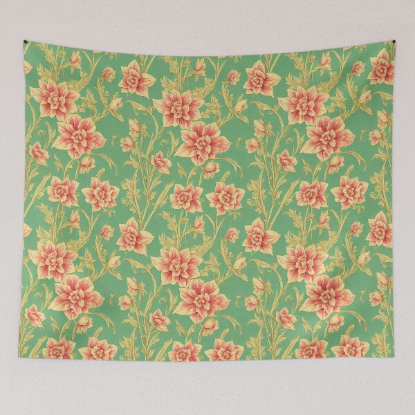 Item preview, Pink Daffodils vintage paper ephemera collage art designed and sold by Atomura.