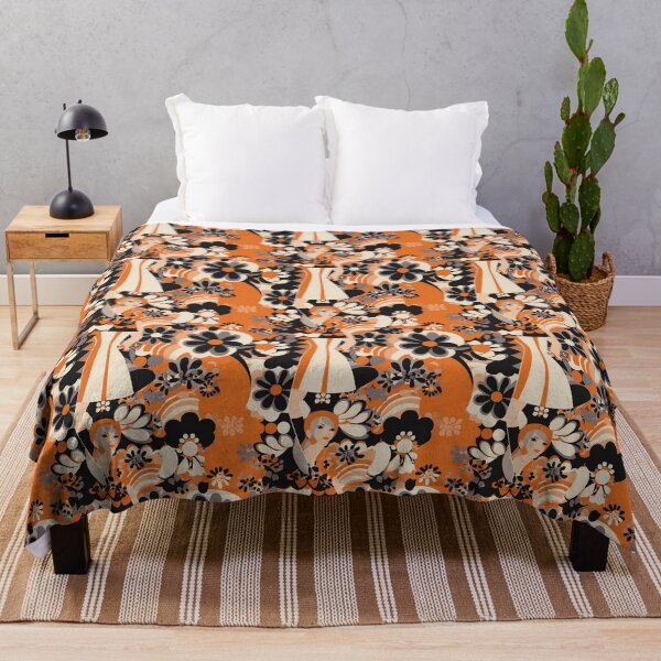 Item preview, Mary Quant style, flower vintage pattern designed and sold by TheInspiredAI.
