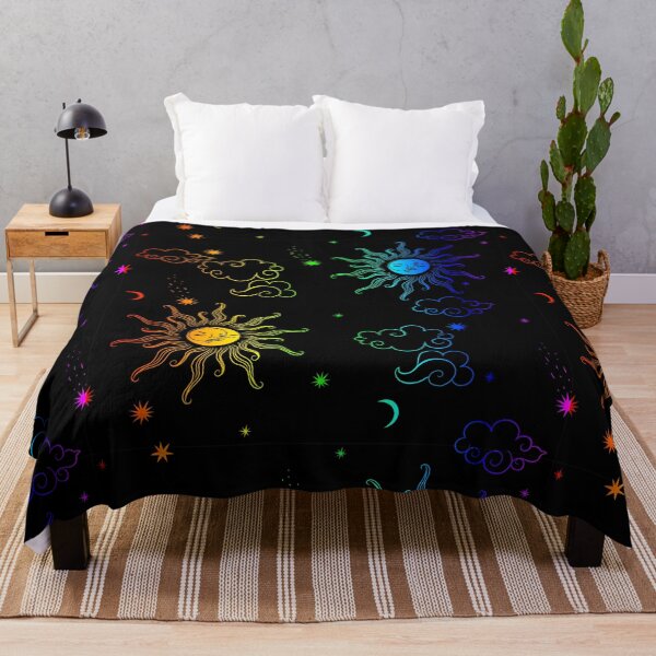 Item preview, celestial sun moon stars clouds rainbow designed and sold by Gossip Rag.