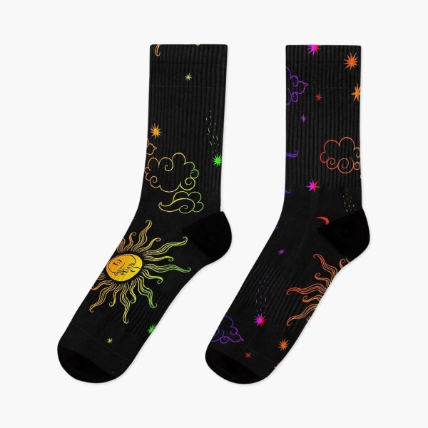 Item preview, celestial sun moon stars clouds rainbow designed and sold by Gossip Rag.