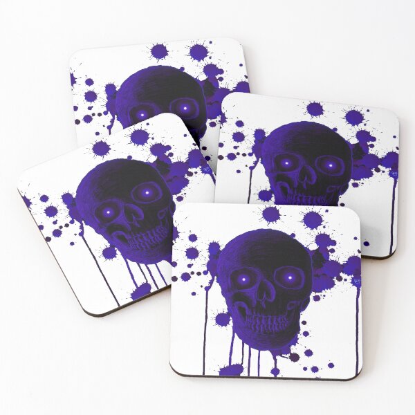 Item preview, Neon Demon Skull Electric Blue designed and sold by khrystore.
