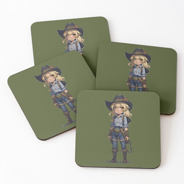 Item preview, Cute cowgirl with boots, hat and holsters designed and sold by Splachanka.