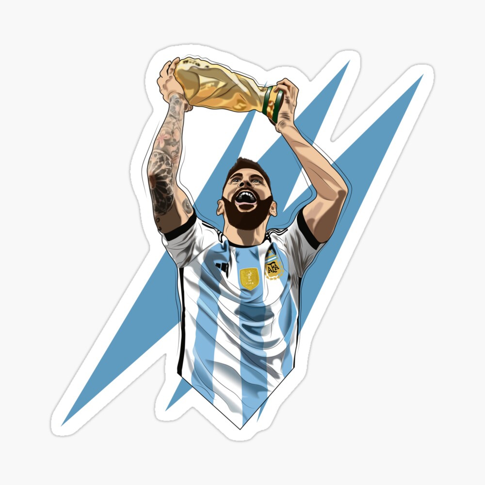 Leo Messi World Cup 2022 Champion Argentina Soccer Magnet by