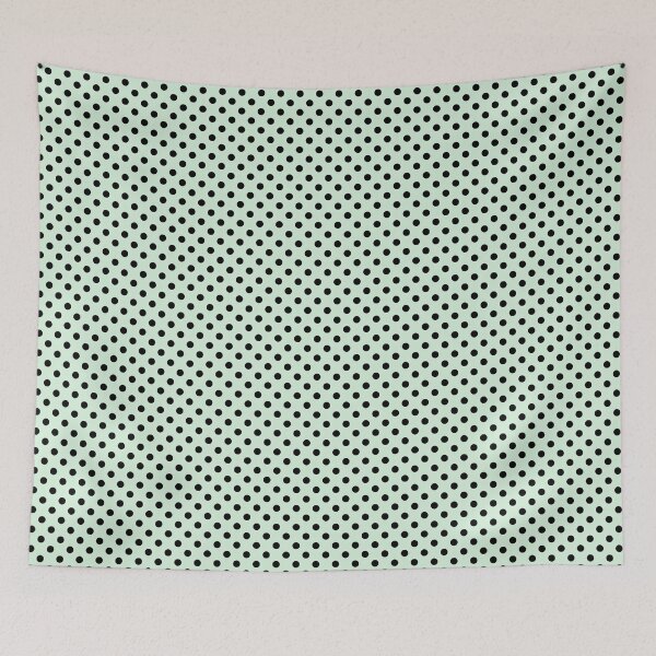Item preview, Black & Minty Green Classic Polka Dot Seamless  Pattern designed and sold by LJWDesigns.