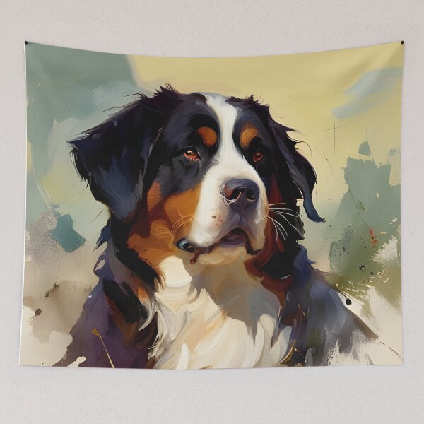 Item preview, Bernese Mountain Dog portrait designed and sold by ebrawne.