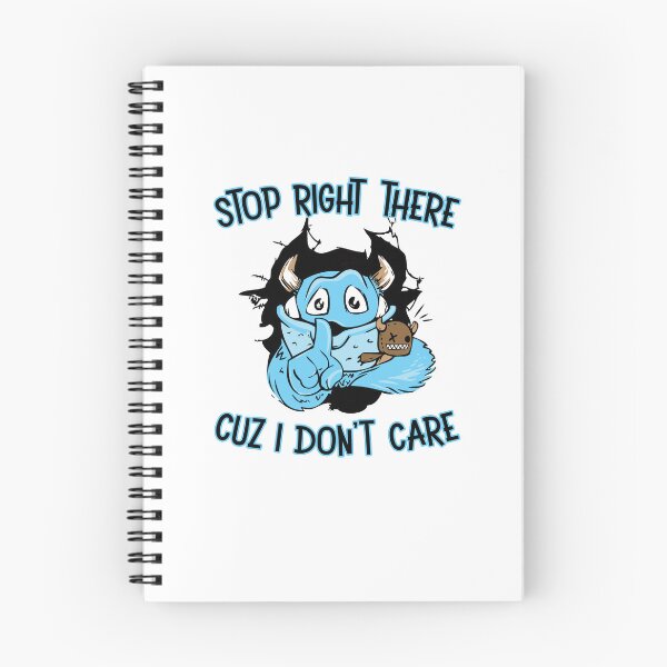 Item preview, stop right there cuz I don't care monster shirt for kids and big kids designed and sold by Signs for Dark Times.