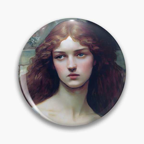 Item preview, Damsel Isolde Touched By Confusion Pre Raphaelite Inspired Medieval Maiden  designed and sold by CGSGraphics.
