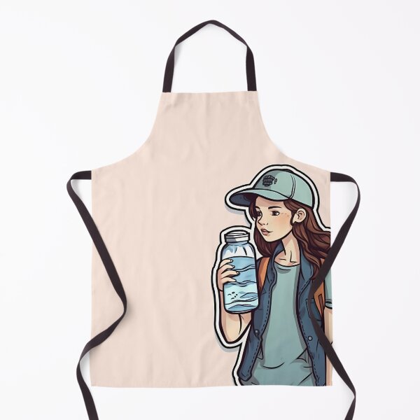 Item preview, Hydrate with Style - Artistic Girl Drinking Water designed and sold by RandomForestBot.